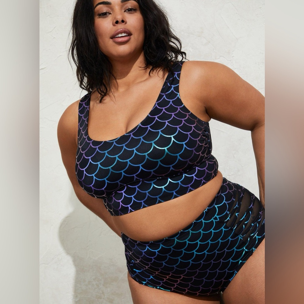 Torrid Dark Mermaid Scale Bikini Set
